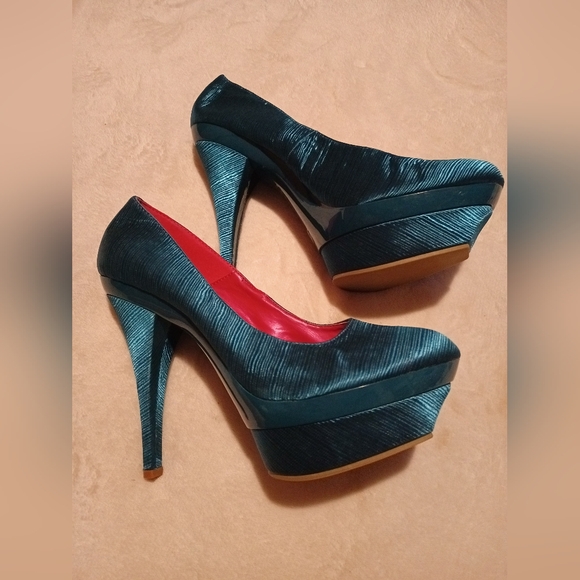 Promise turquoise high heels - Picture 5 of 10